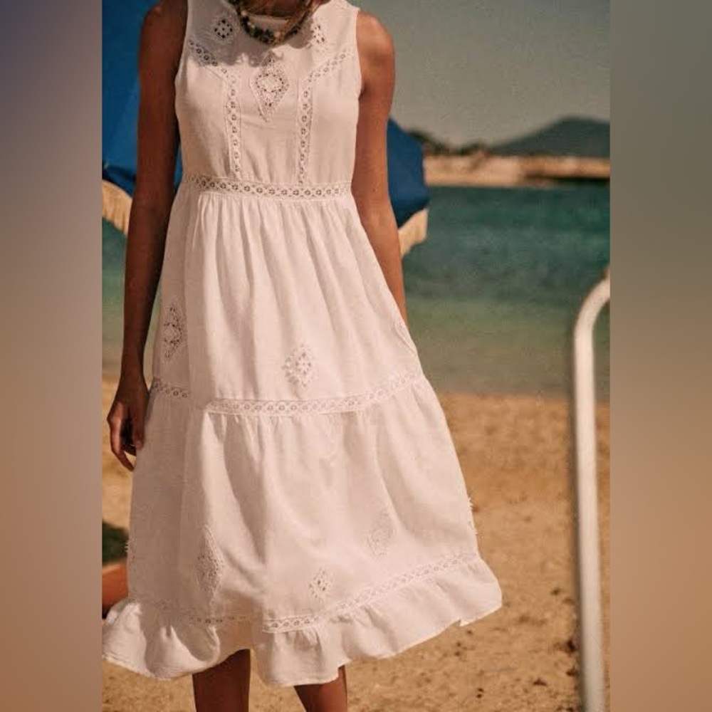 Sezane Zarri Dress Écru Size 10